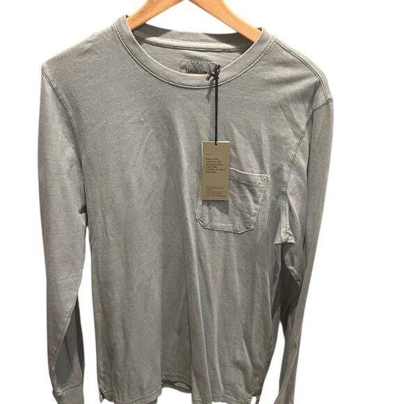 NWT men’s size medium Goodfellow & Co aqua/blue/Gray Long Sleeve Tee - Picture 1 of 10